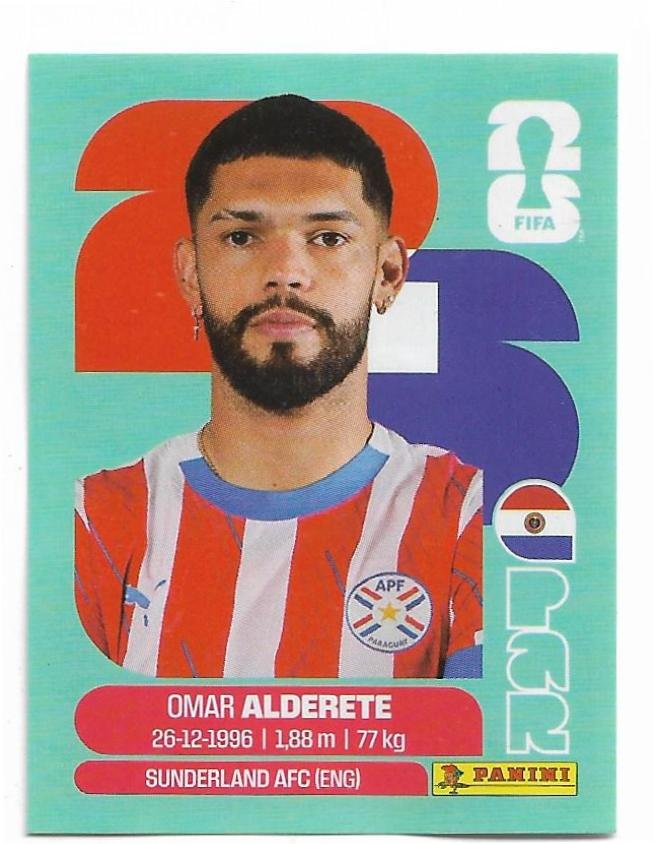 FIGURITAS FIFA MUNDIAL 2026 OMAR ALDERETE PAR 7