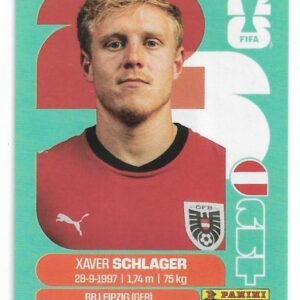 FIGURITAS FIFA MUNDIAL 2026 XAVIER SCHLAGER AUT 10
