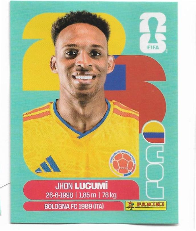 FIGURITAS FIFA MUNDIAL 2026 JHON LUCUMÍ COL 8
