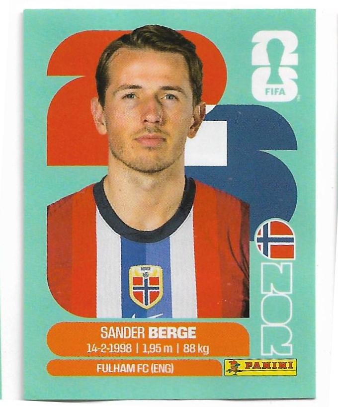 FIGURITAS FIFA MUNDIAL 2026 SANDER BEERGE NOR 11