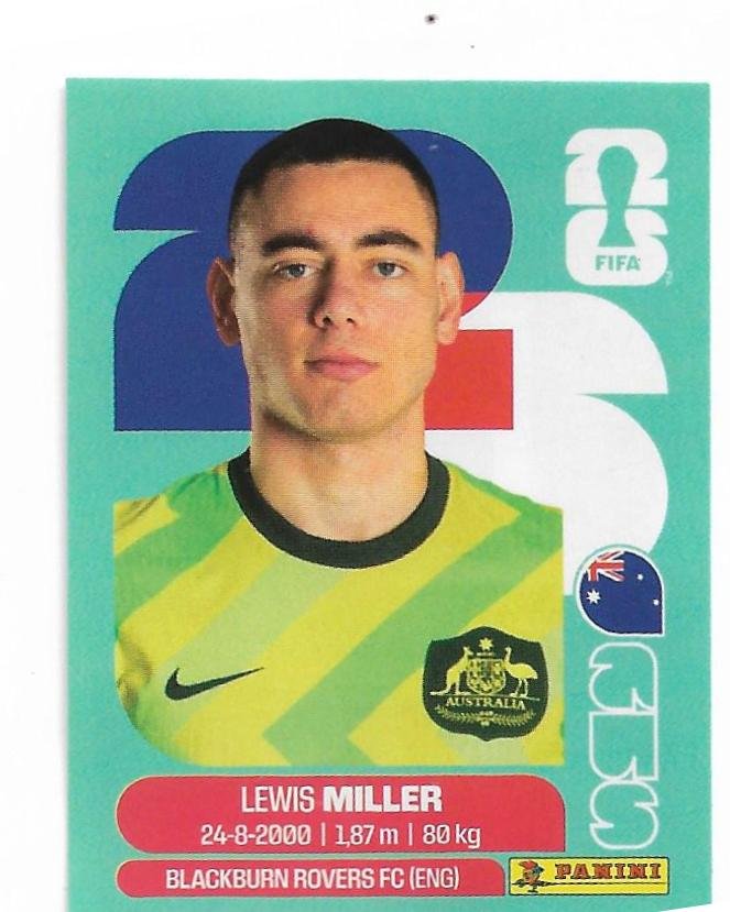 FIGURITAS FIFA MUNDIAL 2026 LEWIS MILLER AUS 9