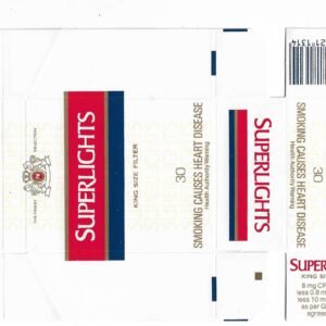 MARQUILLA SUPERLIGHTS 30 CIGARRILLOS AUSTRALIA BOX
