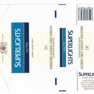MARQUILLA SUPERLIGHTS 30 CIGARRILLOS AUSTRALIA BOX
