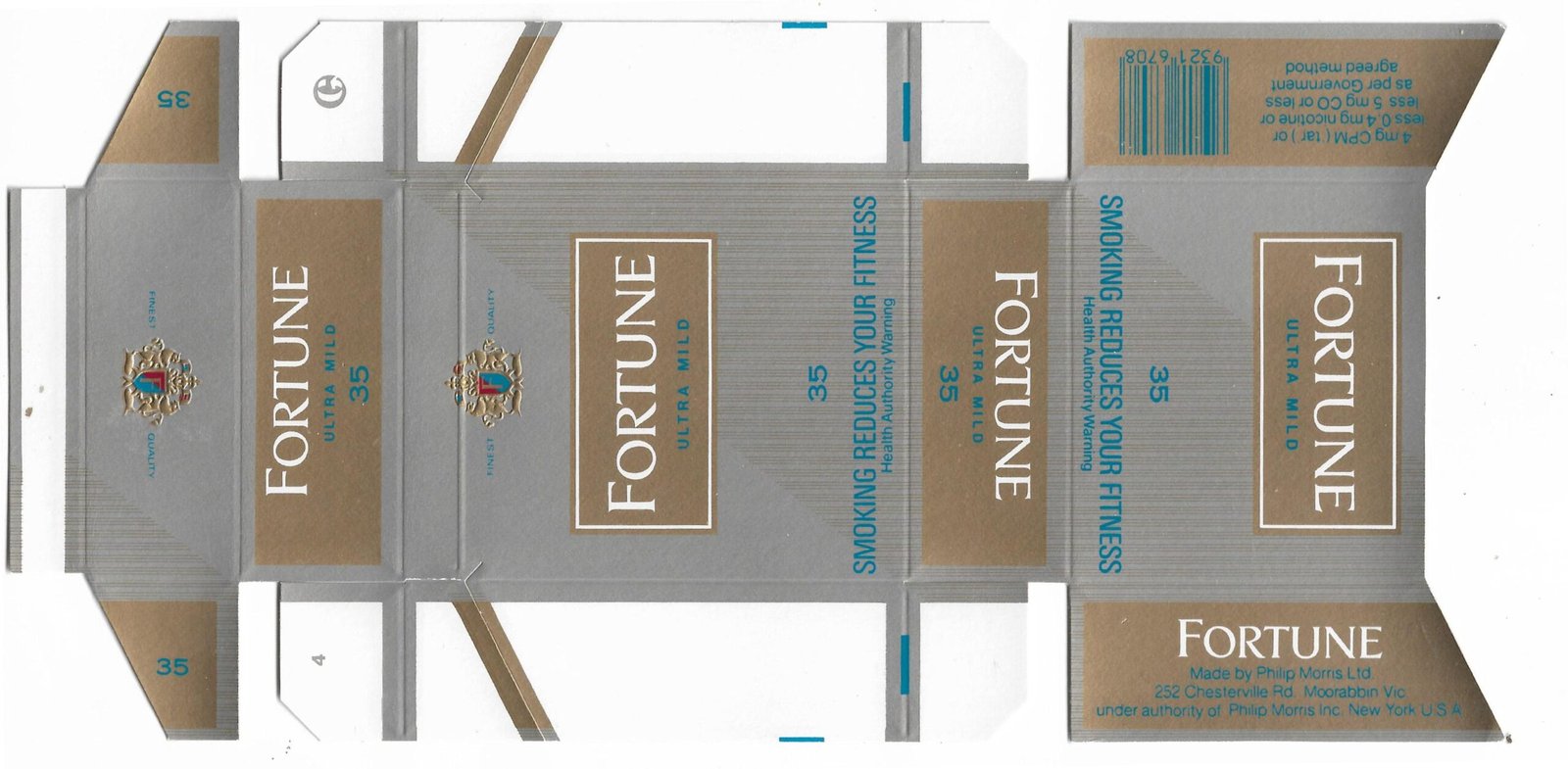 MARQUILLA FORTUNE 35 CIGARRILLOS AUSTRALIA BOX