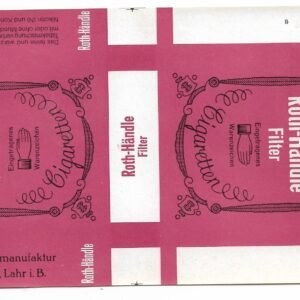MARQUILLA ROTH-HANDLE 20 CIGARRILLOS ALEMANIA