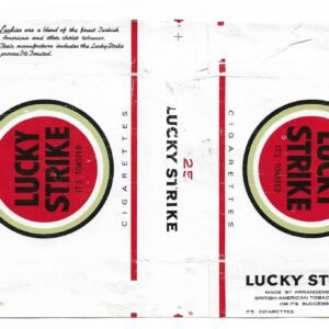 MARQUILLA LUCKY STRIKE 20 CIGARRILLOS HOLANDA