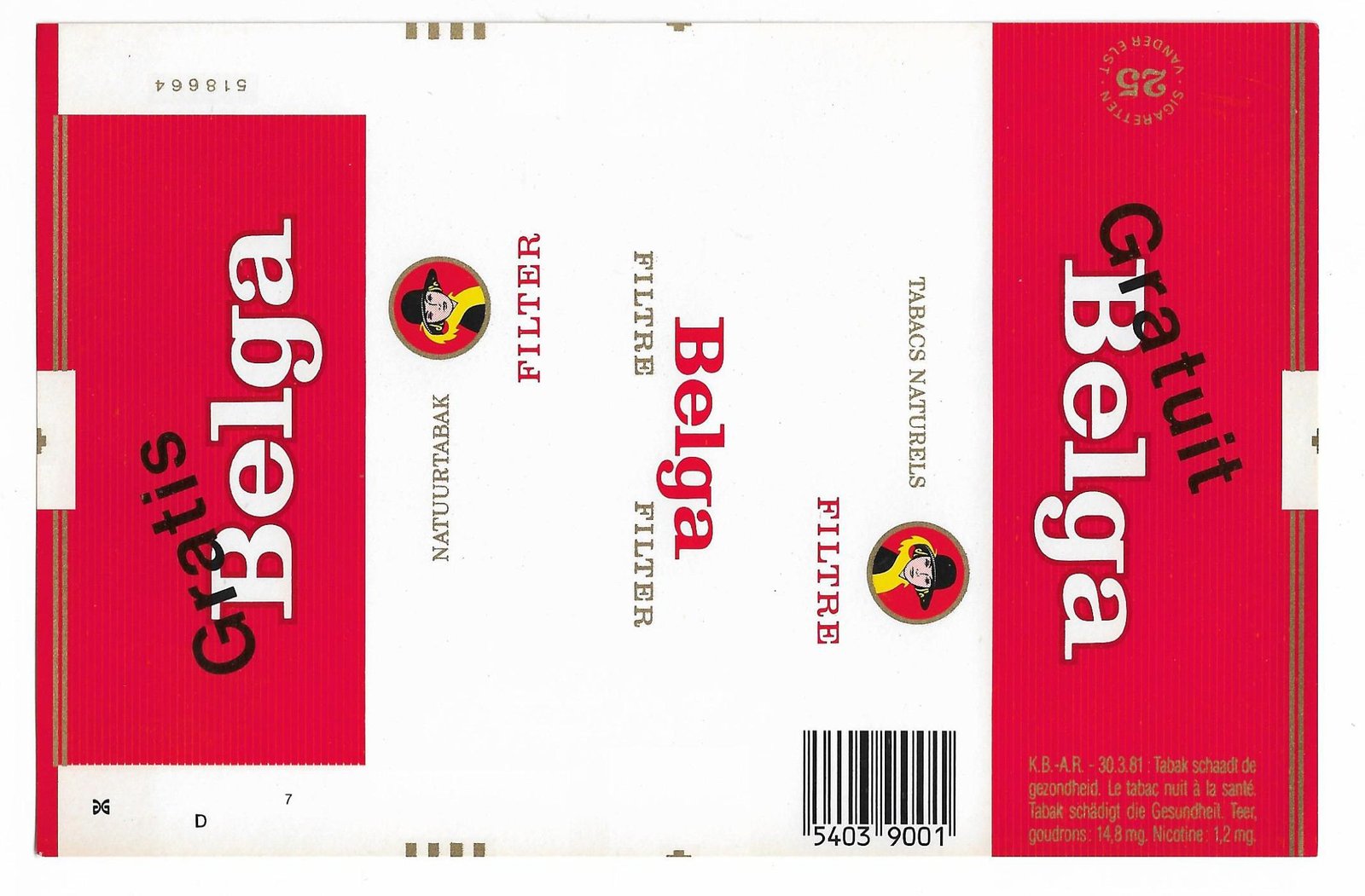 MARQUILLA BELGA 25 CIGARRILLOS BÉLGICA