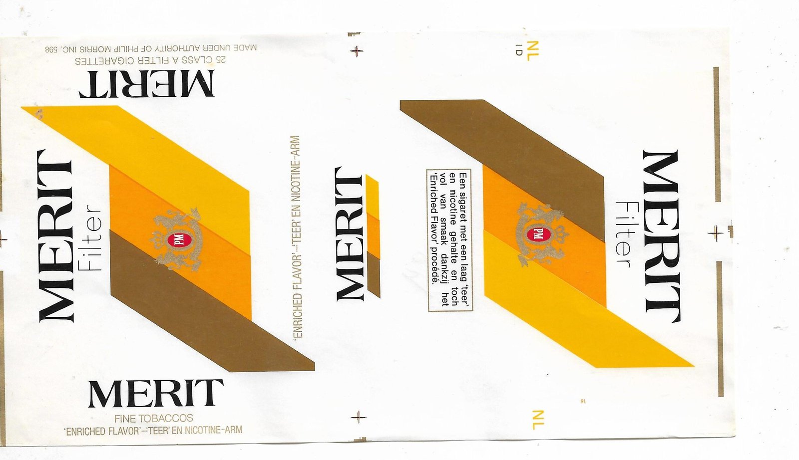 MARQUILLA MERIT 25 CIGARRILLOS HOLANDA