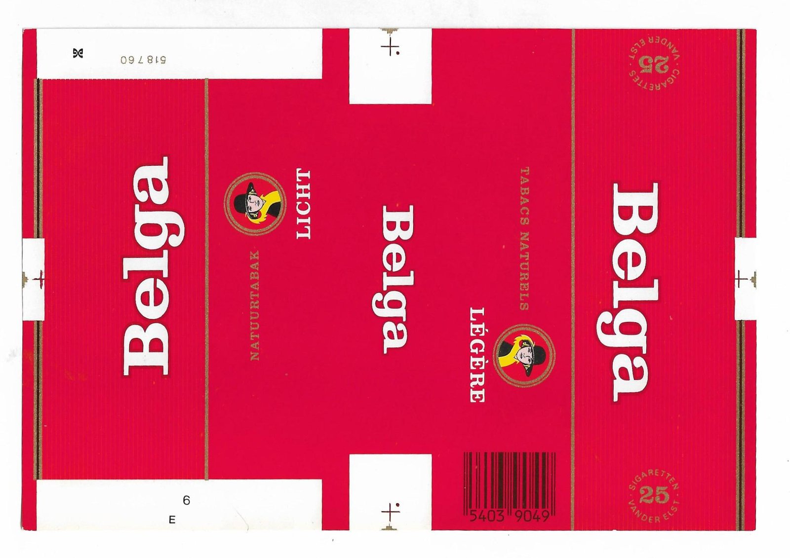 MARQUILLA BELGA 25 CIGARRILLOS BÉLGICA