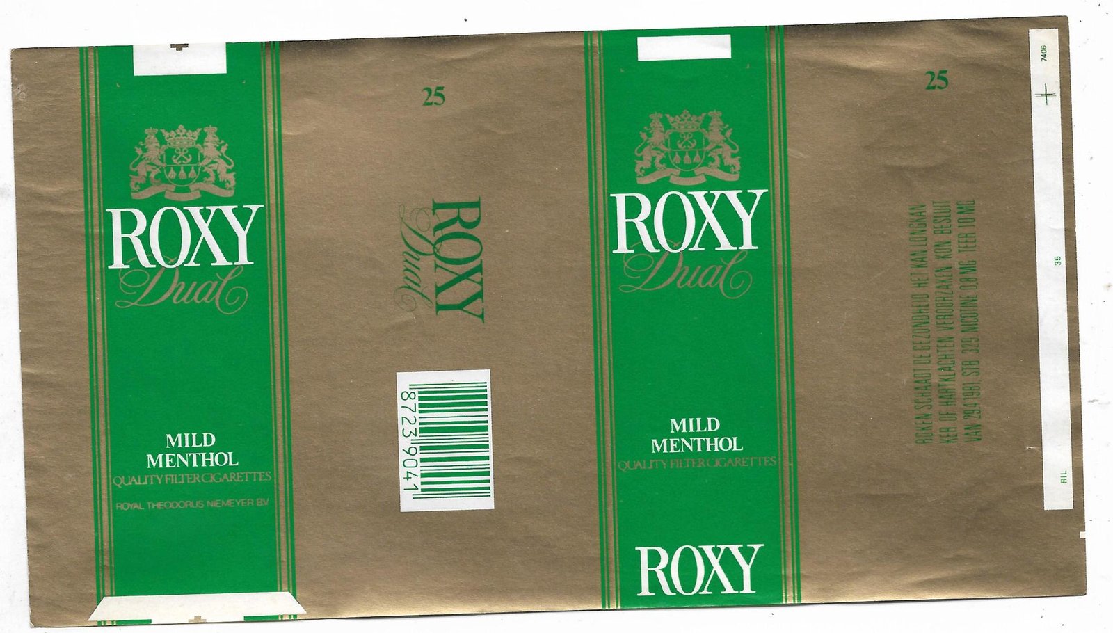 MARQUILLA ROXY 25 CIGARRILLOS HOLANDA