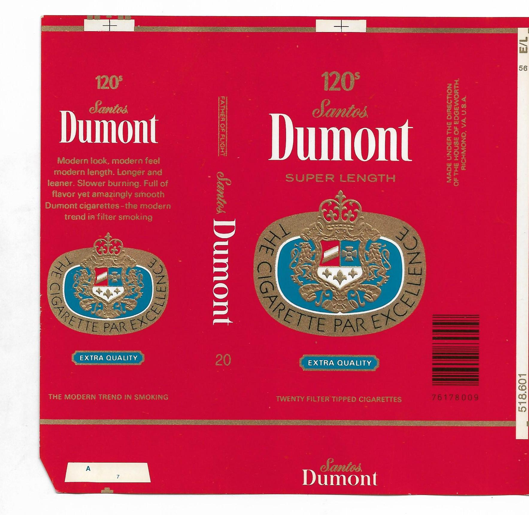 MARQUILLA DUMONT 20 CIGARRILLOS BÉLGICA
