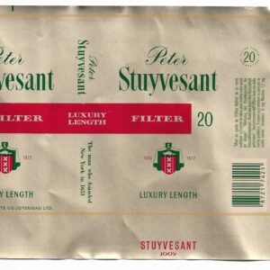 MARQUILLA PETER STUYVESANT 20 CIGARRILLOS DE EE.UU SOFT