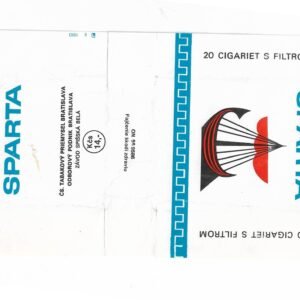 MARQUILLA SPARTA 20 CIGARRILLOS CHECOSLOVAQUIA