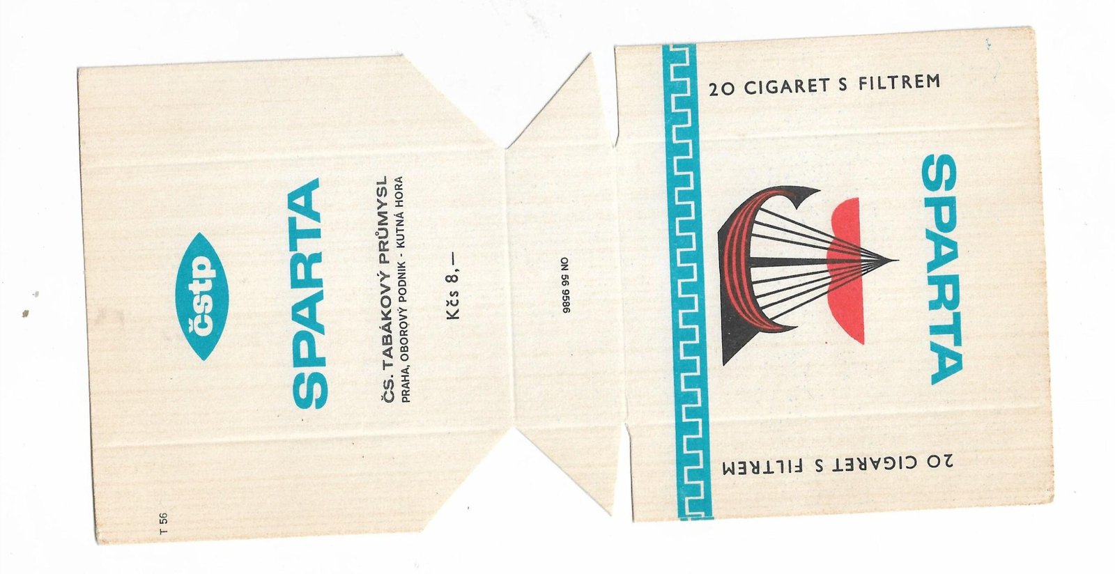 MARQUILLA SPARTA 20 CIGARRILLOS CHECOSLOVAQUIA