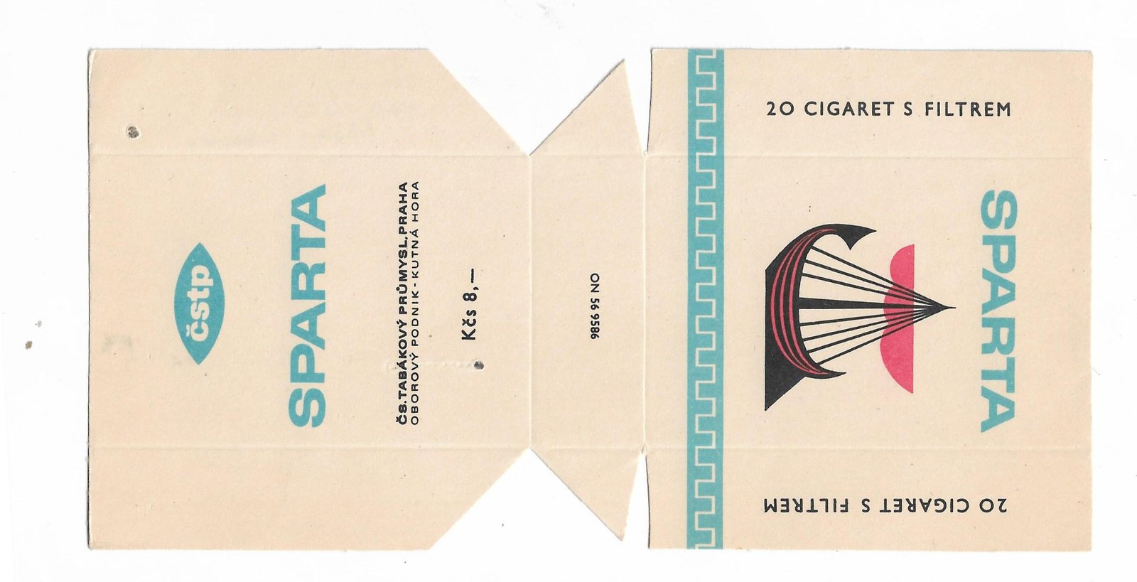 MARQUILLA SPARTA 20 CIGARRILLOS CHECOSLOVAQUIA