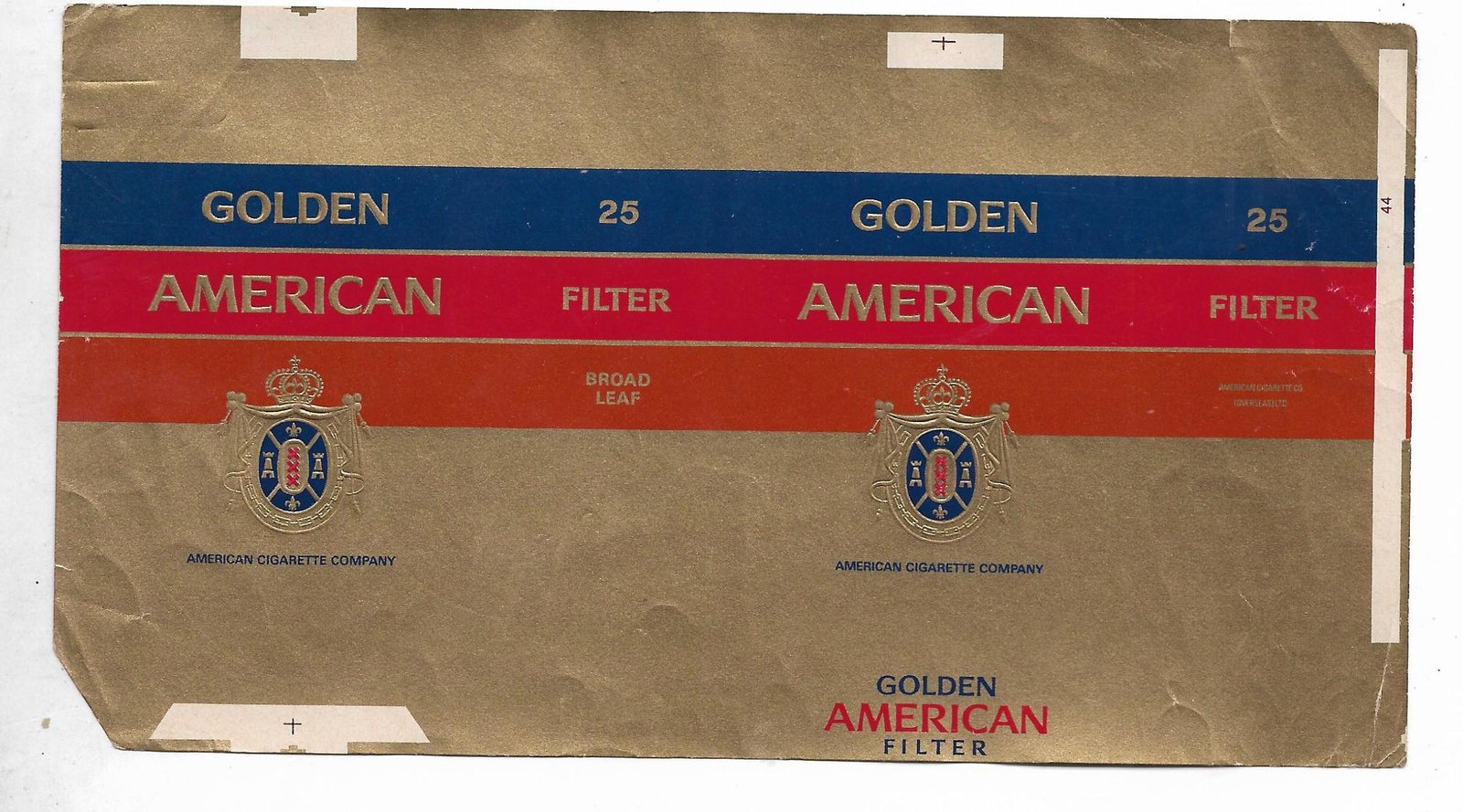 MARQUILLA GOLDEN AMERICAN 25 CIGARRILLOS HOLANDA