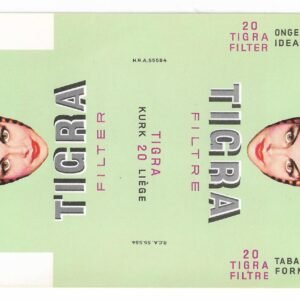 MARQUILLA TIGRA 20 CIGARRILLOS CHECOSLOVAQUIA