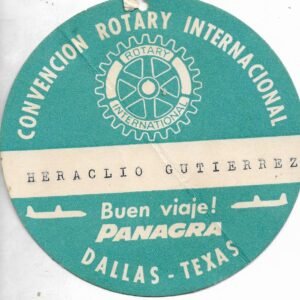 CALCOMANIA DE LA CONVENCIÓN ROTARY INTERNACIONAL DALLAS-TEXAS