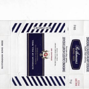 MARQUILLA ROTHMANS 20 CIGARRILLOS NUEVA ZELANDA