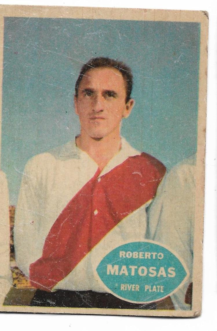 FIGURITA DEL ALBUM GOLASO TARJETON FUTBOL 1965 ROBERTO MATOSAS N° 24
