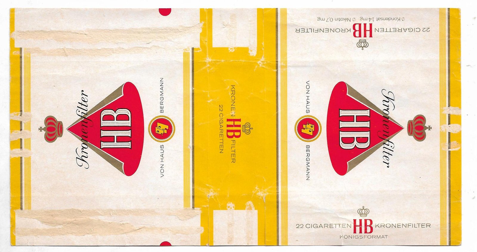 MARQUILLA KRONENFILTER 20 CIGARRILLOS ALEMANIA