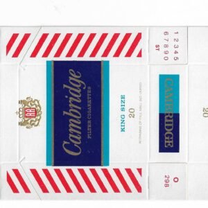 MARQUILLA CAMBRIDGE 20 CIGARRILLOS NUEVA ZELANDA