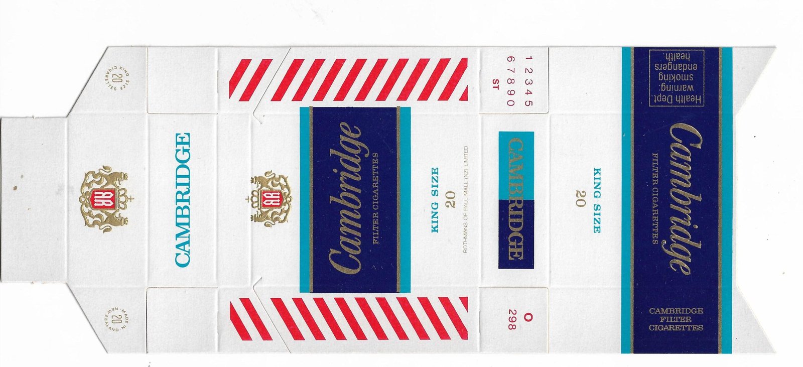 MARQUILLA CAMBRIDGE 20 CIGARRILLOS NUEVA ZELANDA