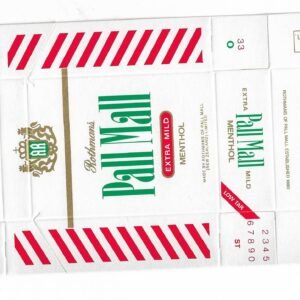 MARQUILLA PALL MALL 20 CIGARRILLOS NUEVA ZELANDA