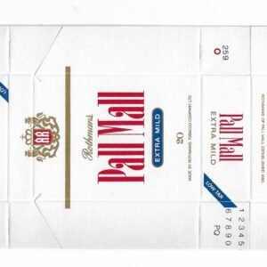 MARQUILLA PALL MALL 20 CIGARRILLOS NUEVA ZELANDA