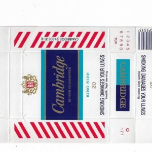 MARQUILLA CAMBRIDGE 20 CIGARRILLOS NUEVA ZELANDA