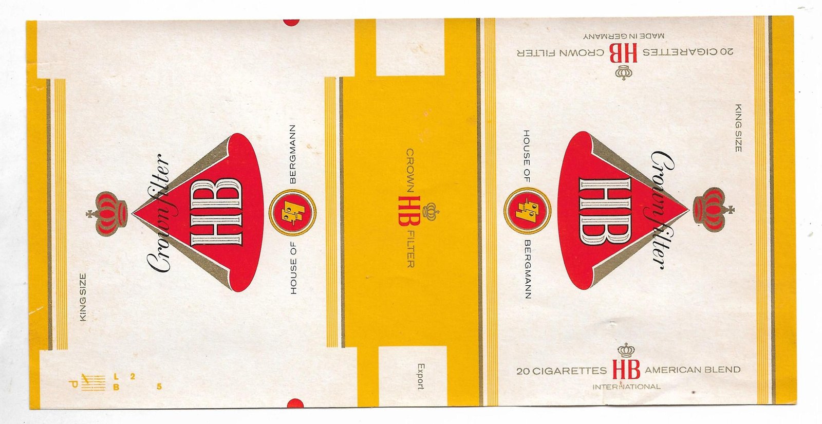 MARQUILLA KRONENFILTER 19 CIGARRILLOS ALEMANIA