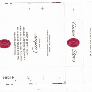 MARQUILLA CARTIER 20 CIGARRILLOS SUIZA BOX