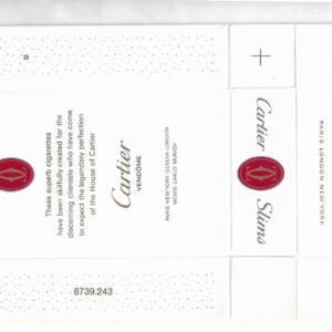 MARQUILLA CARTIER 20 CIGARRILLOS SUIZA BOX