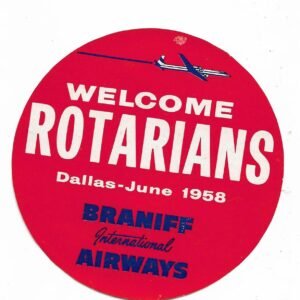CALCOMANIA DE BRANIFF INTERNATIONAL AIRWAYS