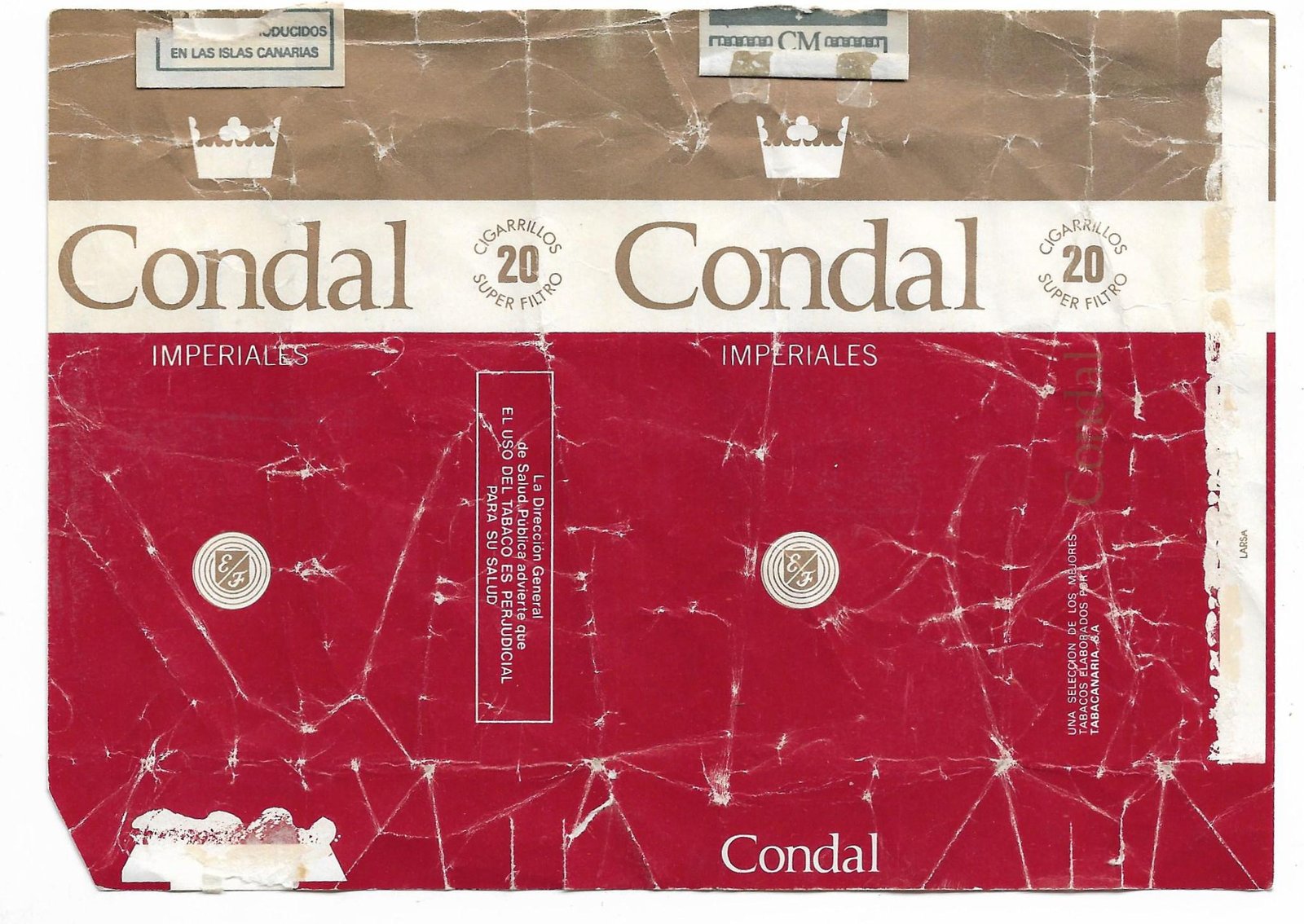 MARQUILLA CONDAL 20 CIGARRILLOS ESPAÑA