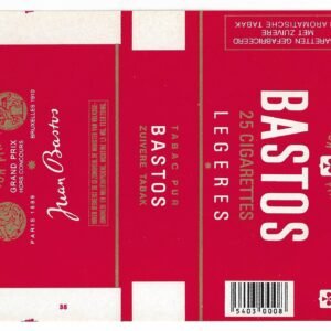 MARQUILLA BASTOS 25 CIGARRILLOS BÉLGICA