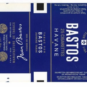 MARQUILLA BASTOS 25 CIGARRILLOS BÉLGICA