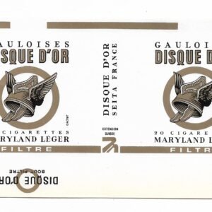 MARQUILLA GAULOISES DISQUE D´OR 20 CIGARRILLOS SUIZA