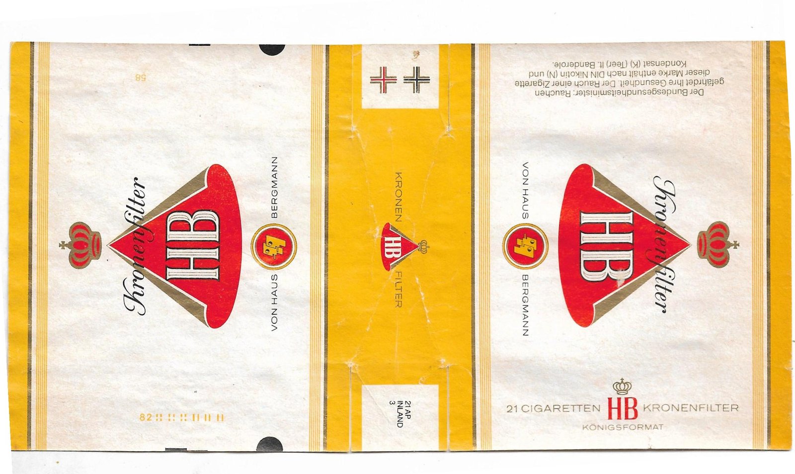 MARQUILLA KRONENFILTER 21 CIGARRILLOS ALEMANIA