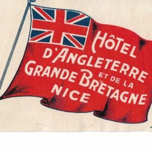 CALCOMANIA DEL HOTEL D´ANGLETERRE DE GRAN BRETAÑA