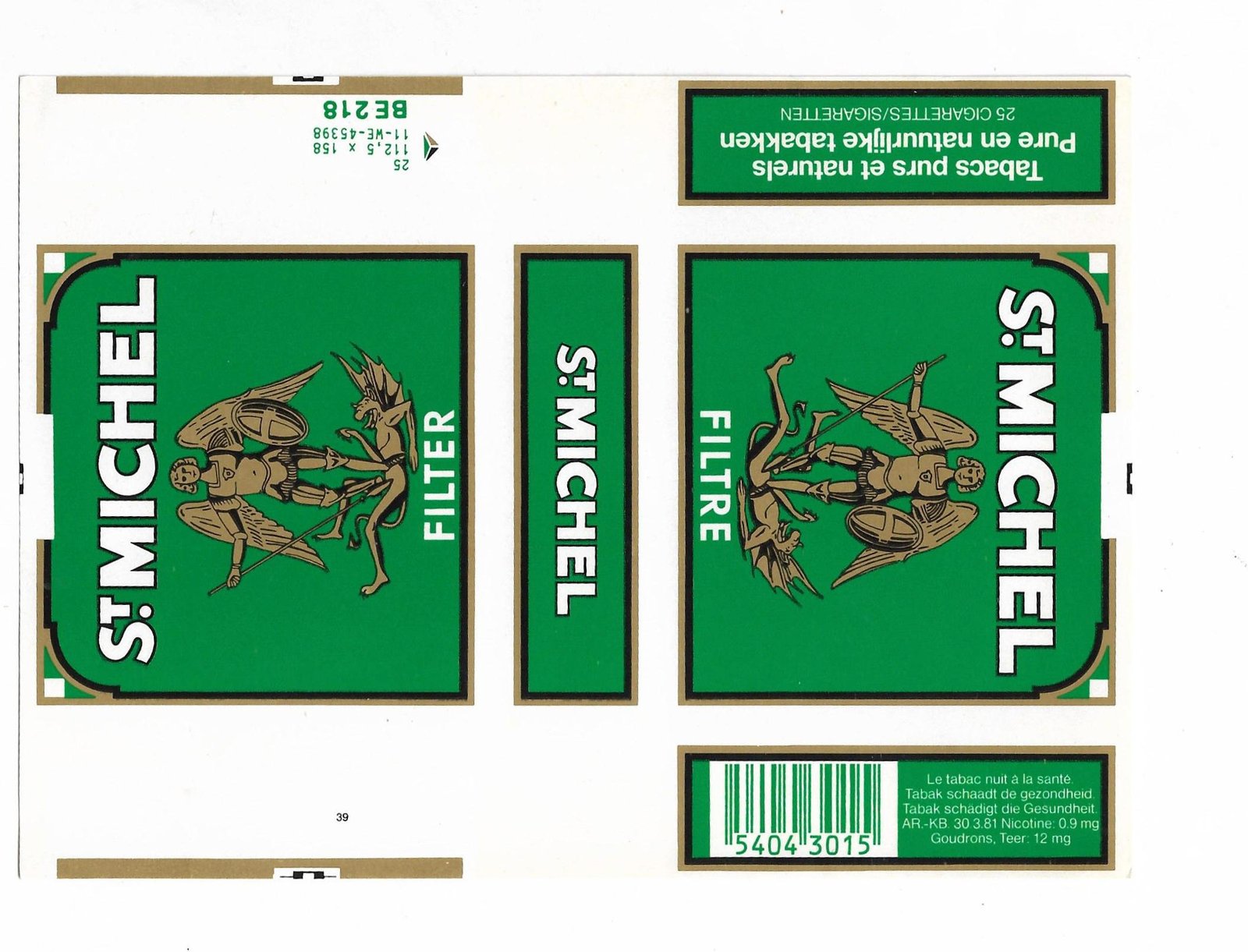 MARQUILLA ST MICHEL 25 CIGARRILLOS BÉLGICA