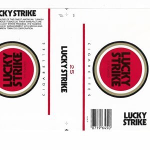 MARQUILLA LUCKY STRIKE 25 CIGARRILLOS BÉLGICA