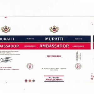 MARQUILLA MURATTI AMBASSADOR 20 CIGARRILLOS BÉLGICA