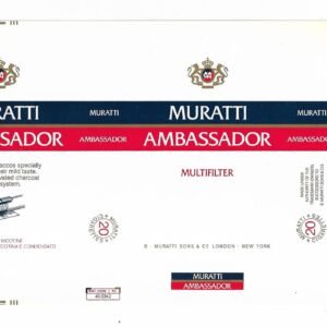 MARQUILLA MURATTI AMBASSADOR 20 CIGARRILLOS BÉLGICA