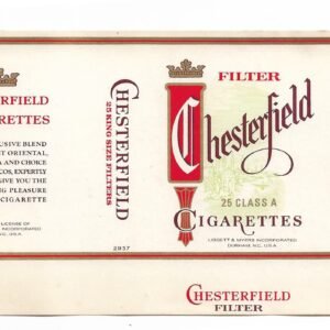 MARQUILLA CHESTERFIELD 20 CIGARRILLOS HOLANDA