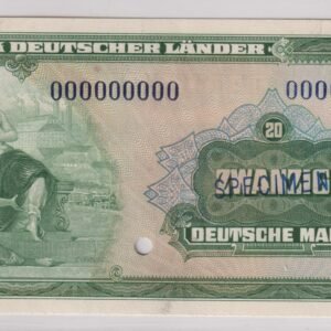 ALEMANIA 20 BANK DEUTSCHER LANDER 1949 SPECIMEN