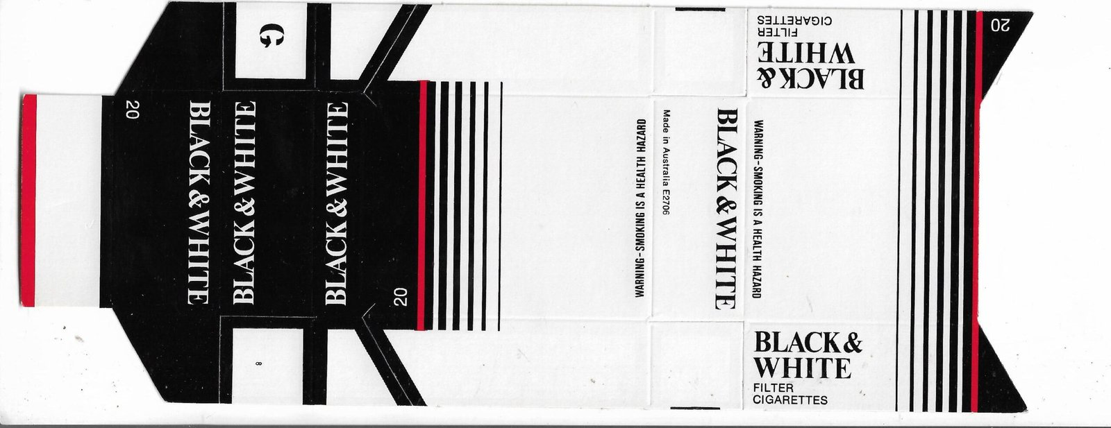 MARQUILLA BLACK & WHITE 20 CIGARRILLOS DE AUSTRALIA BOX
