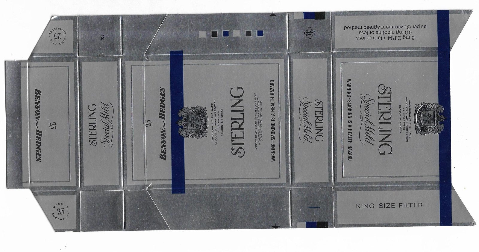 MARQUILLA STERLING  25 CIGARRILLOS DE AUSTRALIA BOX