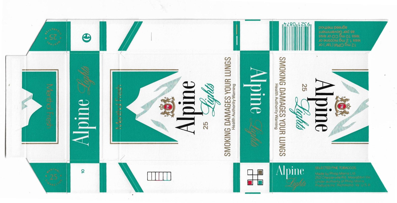 MARQUILLA ALPINE 25 CIGARRILLOS DE AUSTRALIA BOX