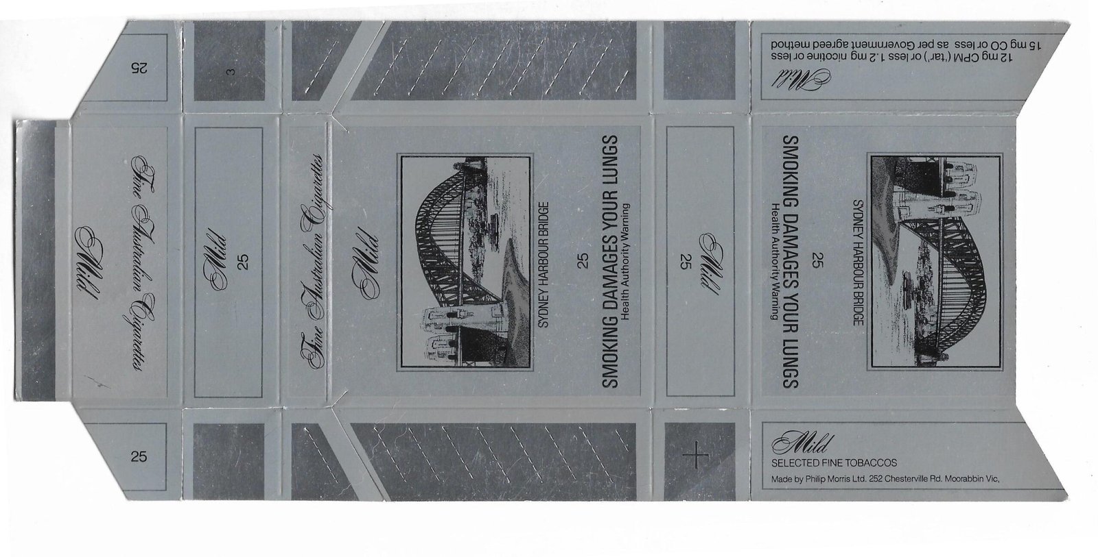 MARQUILLA PHILLIP MORRIS 25 CIGARRILLOS DE AUSTRALIA BOX
